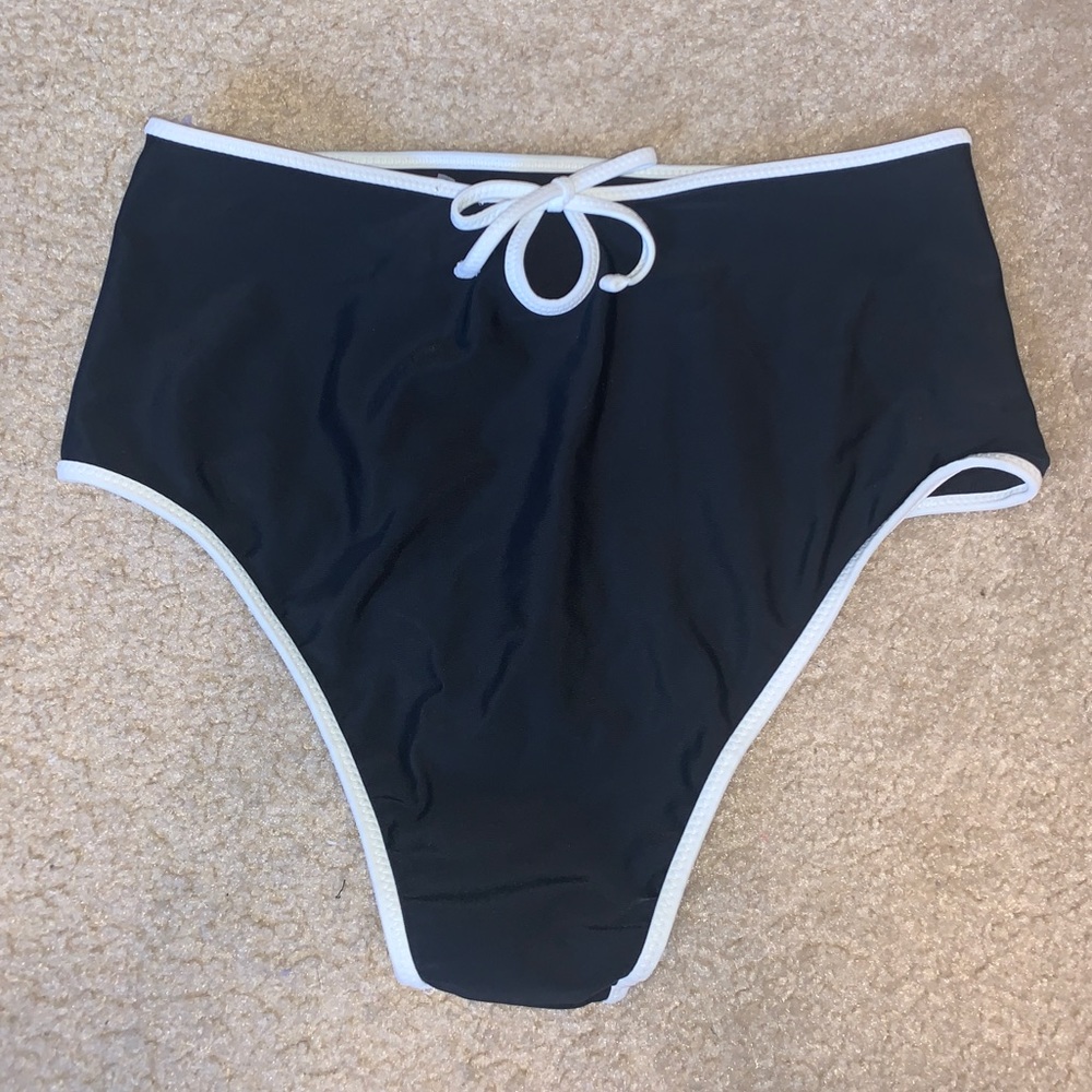 NWT Aerie Black High-waisted Bikini Bottom
